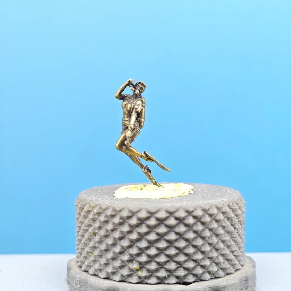 Marine Aquarium Decorations - Mini Estatueta de Mergulhadora Vintage em