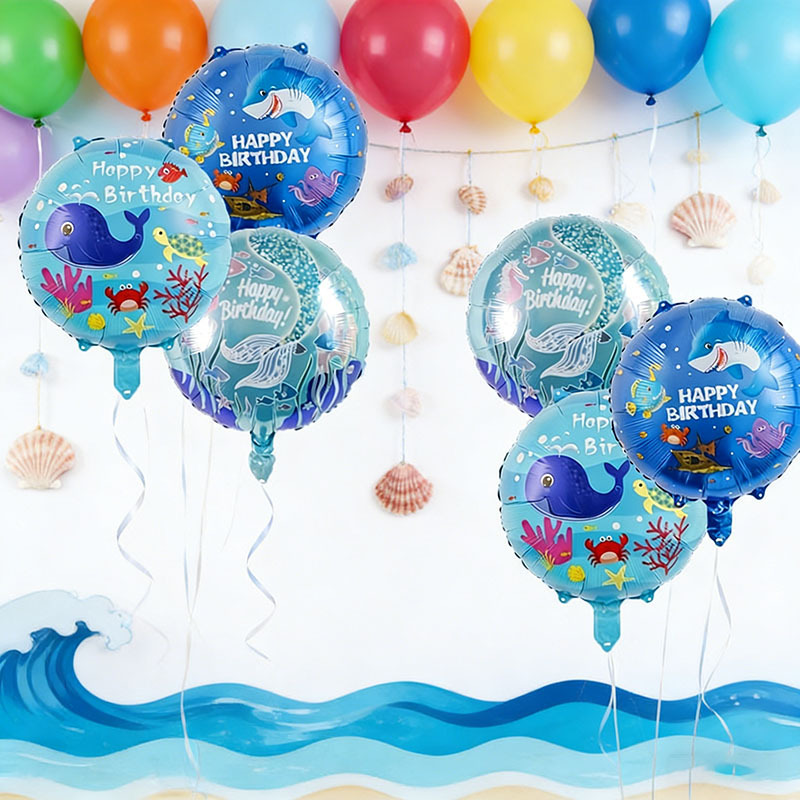 Conjunto de 6 Balões com Tema  - Marine Aquarium Decorations avaliação e preço