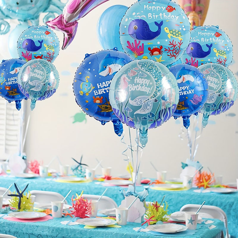 Conjunto de 6 Balões com Tema  - Marine Aquarium Decorations avaliação e preço