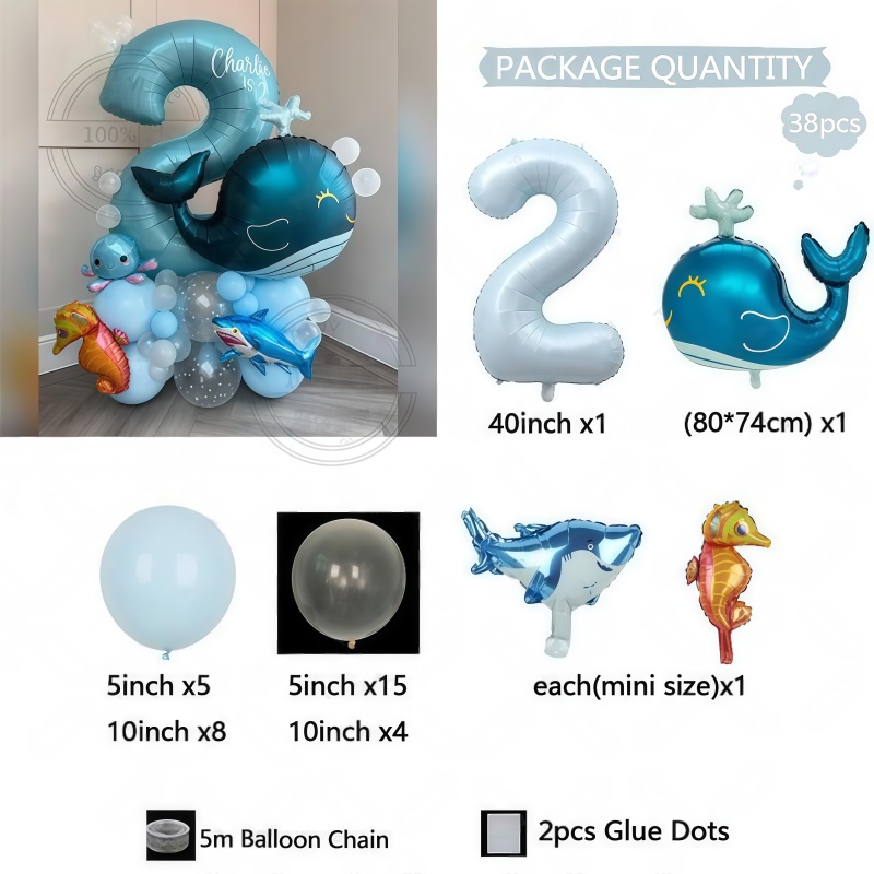 Conjunto de 38 Balões Temático - Marine Aquarium Decorations avaliação e preço